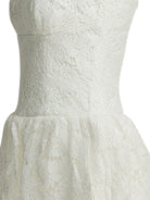 Self-Portrait Lace flared dress - White