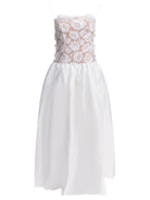 Self-Portrait Long lace flared dress - White