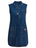 Self-Portrait Short denim dress - Blue