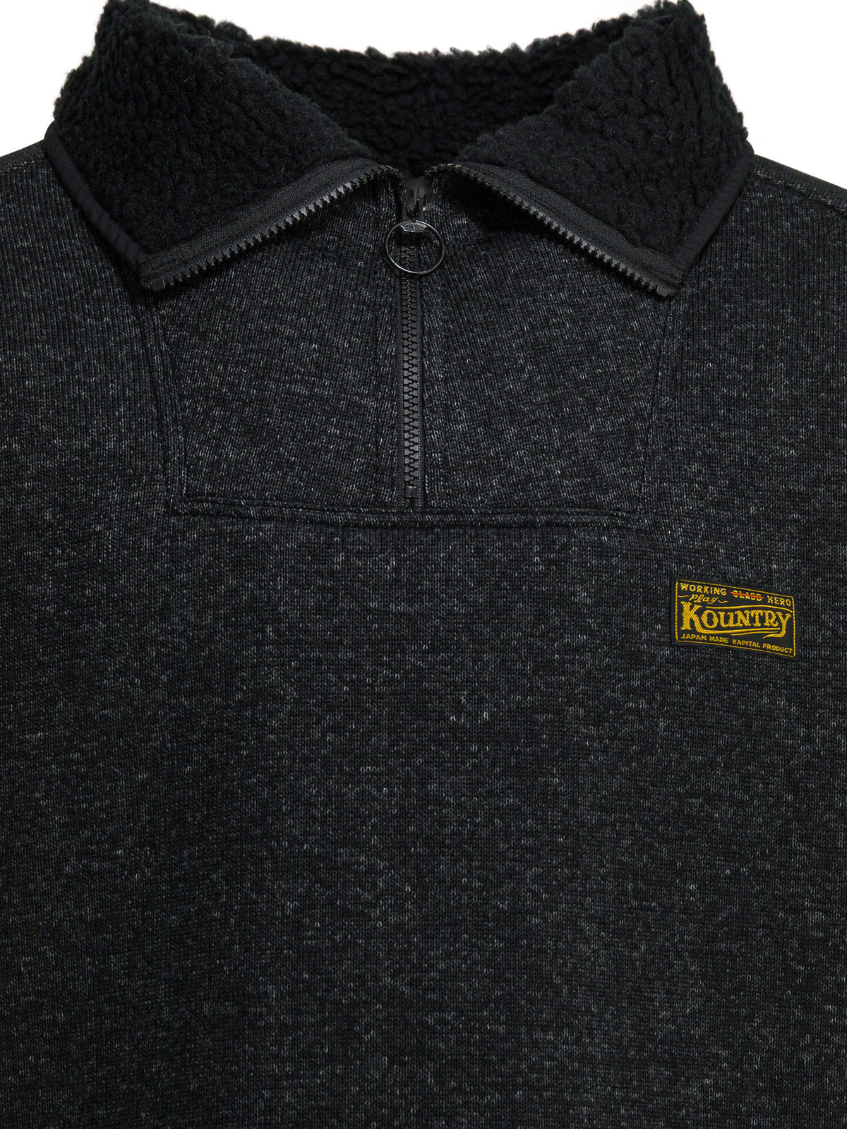 Kapital "Alpine" half-zip sweatshirt - Black