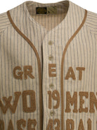 Kapital Great Women Baseball Shirt in Wool - Beige