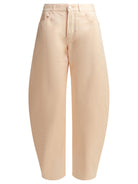 Alaïa "Round" Wide-Leg Jeans - Pink