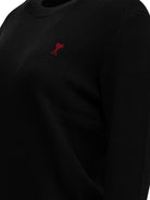 Ami Paris "Ami de Coeur" Crew-Neck Sweater - Black