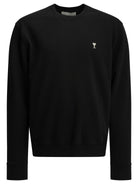 Ami Paris "Ami de Coeur" Crew-Neck Sweatshirt - Black