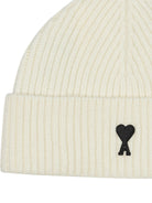 Ami Paris "Ami de Coeur" Beanie - White