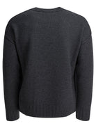 Ami Paris "Ami de Coeur" Crew-Neck Sweater - Grey