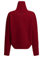 Ami Paris Wool Turtleneck Sweater - Red