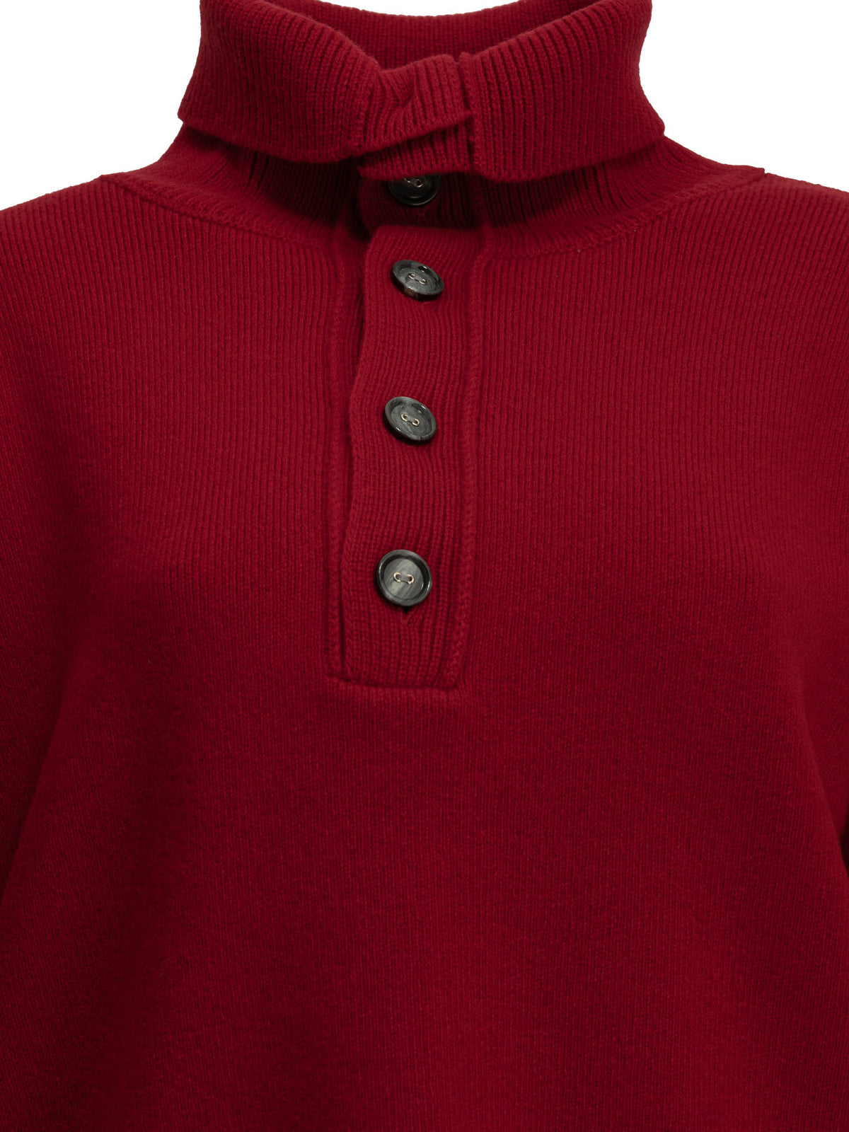 Ami Paris Wool Turtleneck Sweater - Red