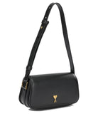 Ami Paris "Paris Paris" Small Shoulder Bag - Black