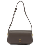 Ami Paris "Paris Paris" Small Shoulder Bag - Brown