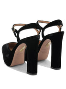 Aquazzura "Amira Plateau 110MM" Slingback - Black