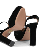 Aquazzura "Amira Plateau 110MM" Slingback - Black