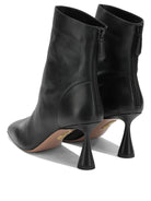 Aquazzura "Amore 75 mm" Ankle Boots with Zipper - Black