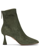 Aquazzura "Amore 75 mm" Ankle Boots with Zipper - Green