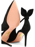 Aquazzura "Bow Tie 85 mm" Décolleté - Black