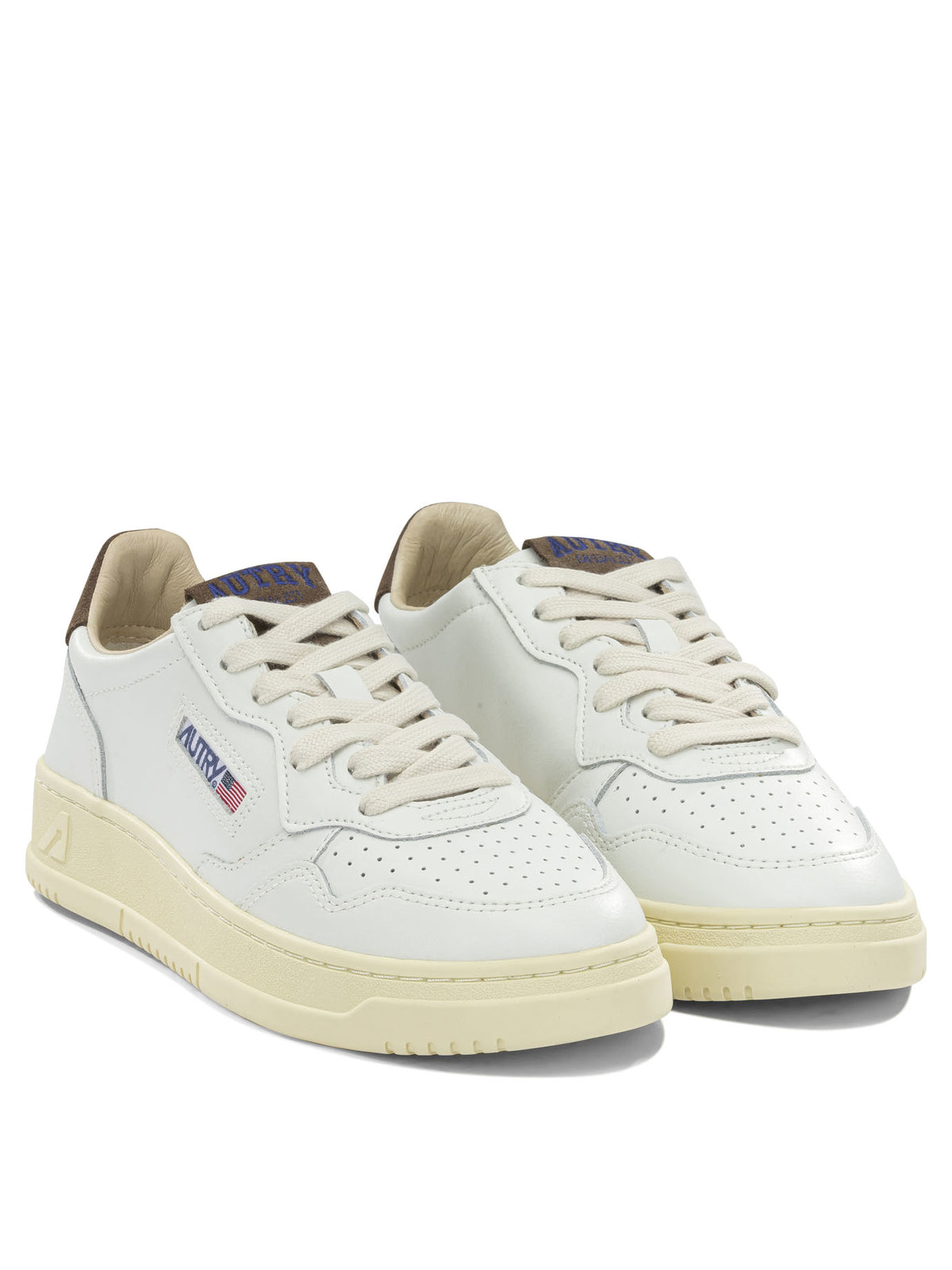 Autry "Medalist Low" Low-Top Sneakers - Brown
