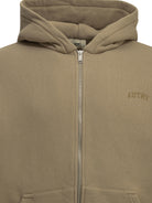 Autry Zip-up Sweatshirt with Logo - Beige