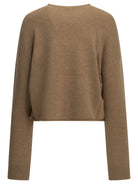 Autry Crew-neck sweater with logo - Beige
