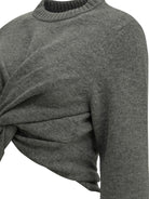 Balenciaga Cropped crew-neck sweater - Grey