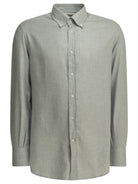 Brunello Cucinelli Casual cotton flannel shirt - Grey