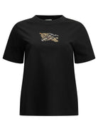 Burberry "Knight Check" Crew-Neck T-Shirt - Black