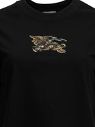 Burberry "Knight Check" Crew-Neck T-Shirt - Black