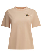 Burberry "Knight Check" Crew-Neck T-Shirt - Pink