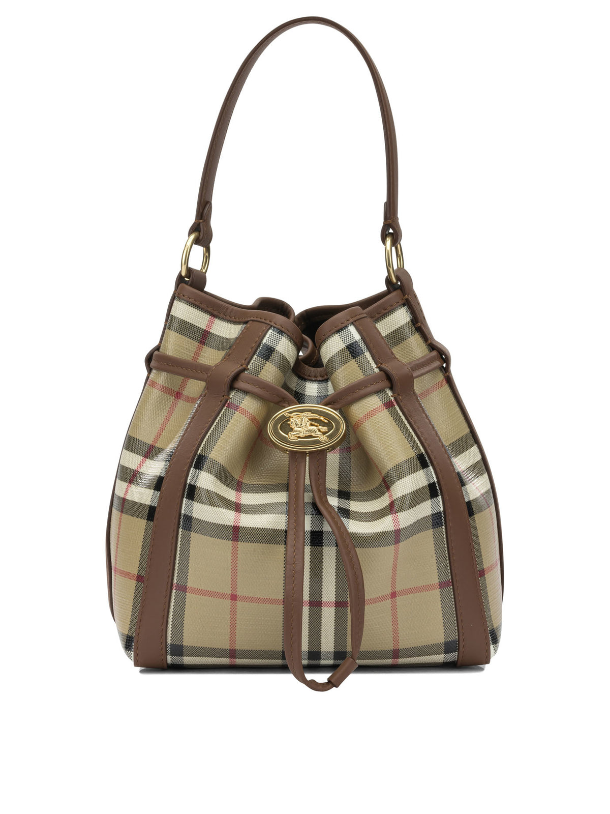 Burberry "Check" Small Shoulder Bag - Beige