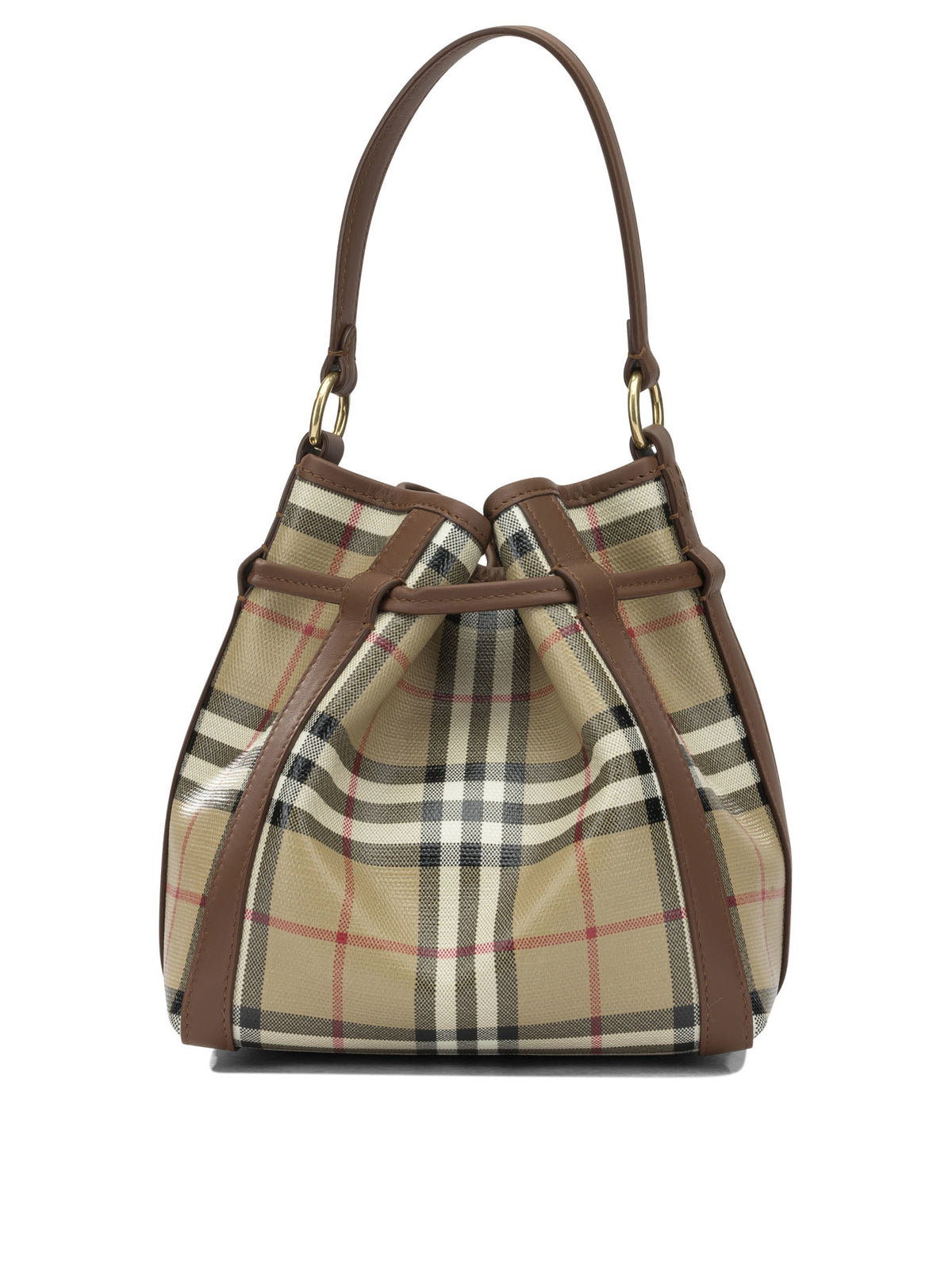 Burberry "Check" Small Shoulder Bag - Beige
