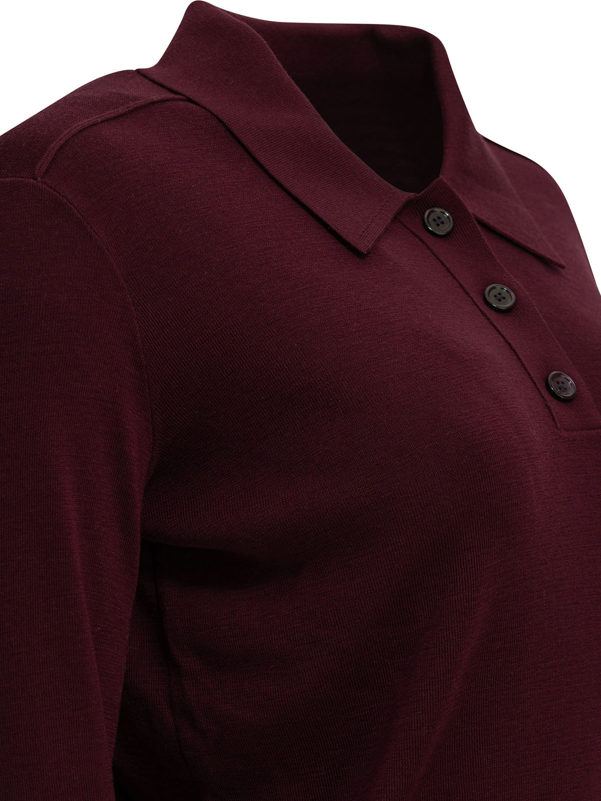 Burberry Wool Polo Sweater - Burgundy