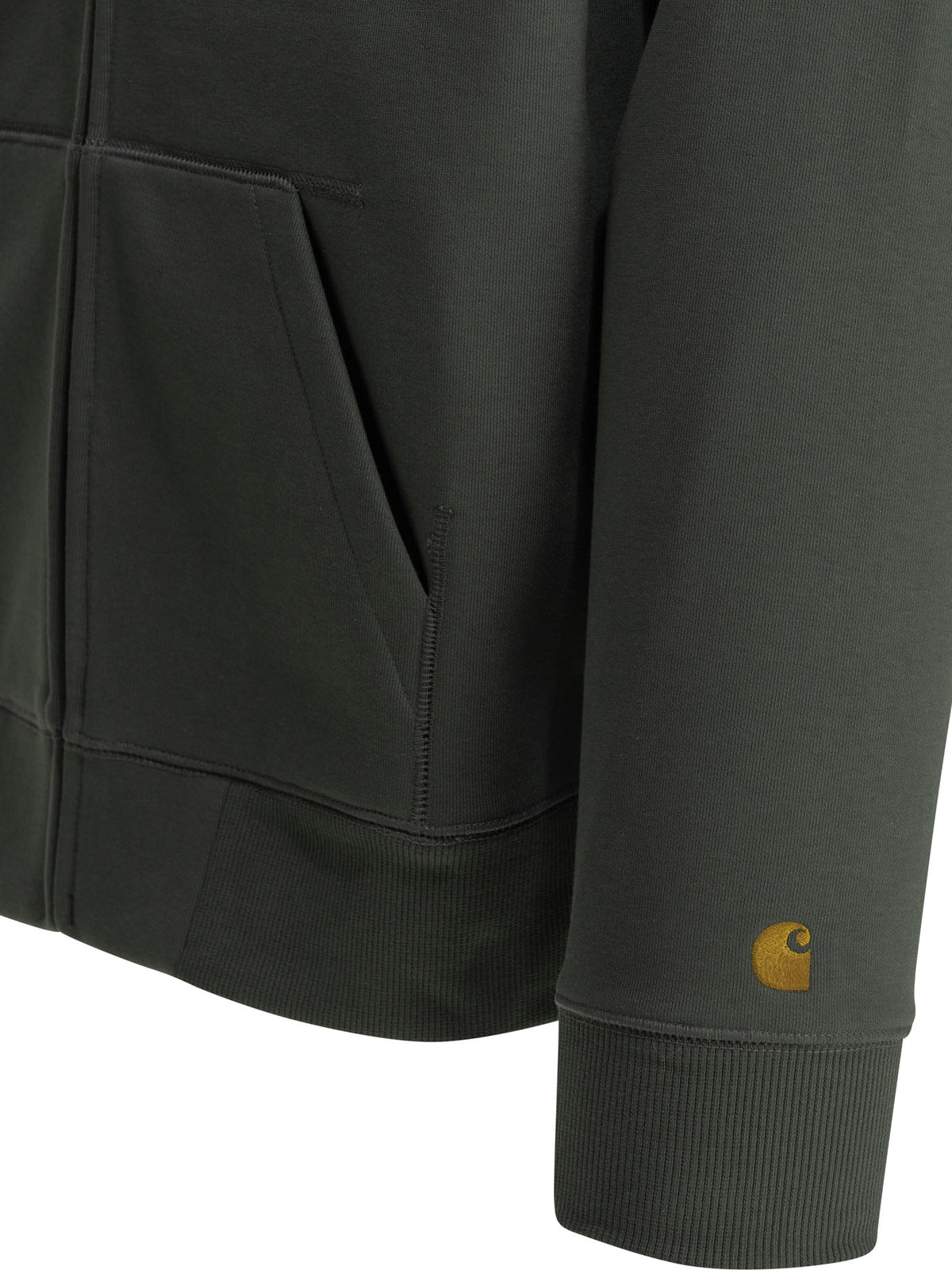 Carhartt WIP "Hooded Chase" Zip Sweatshirt - Blue