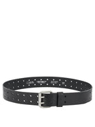 Carhartt WIP "Double Script" Leather Belt - Black