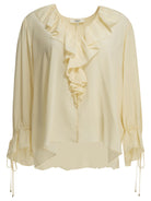 Chloé Silk blouse with ruffles - White
