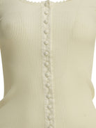 Chloé Fitted top made of cotton and silk jersey - White