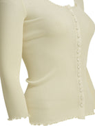 Chloé Fitted top made of cotton and silk jersey - White
