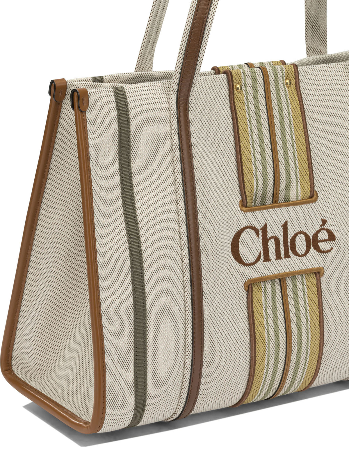 Chloé "Woody Loop" Small Shoulder Bag - Brown
