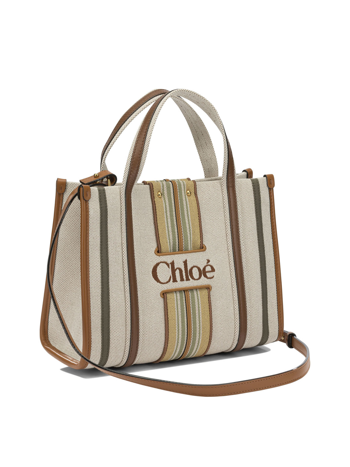 Chloé "Woody Loop" Small Handbag - Brown
