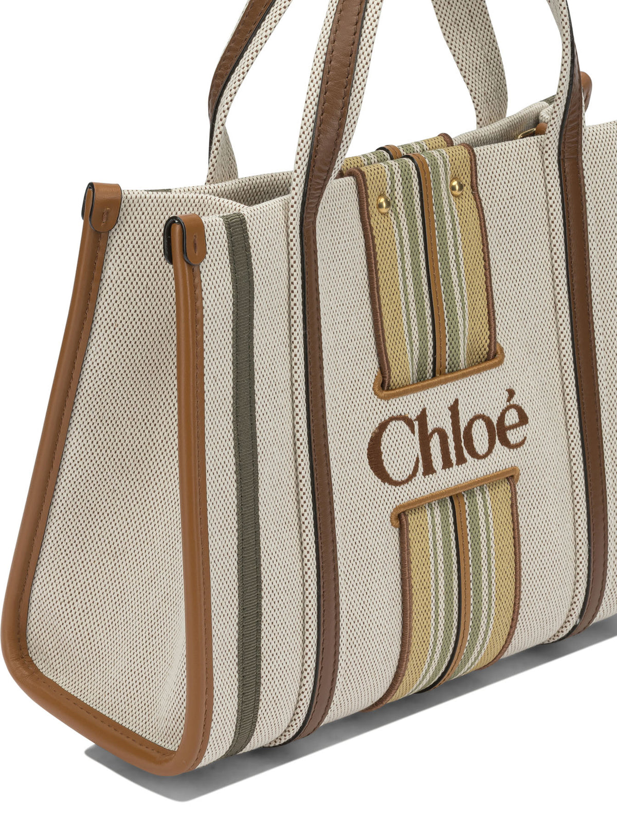 Chloé "Woody Loop" Small Handbag - Brown