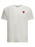 Comme des Garçons PLAY "Double Heart" Crew-Neck T-Shirt - White