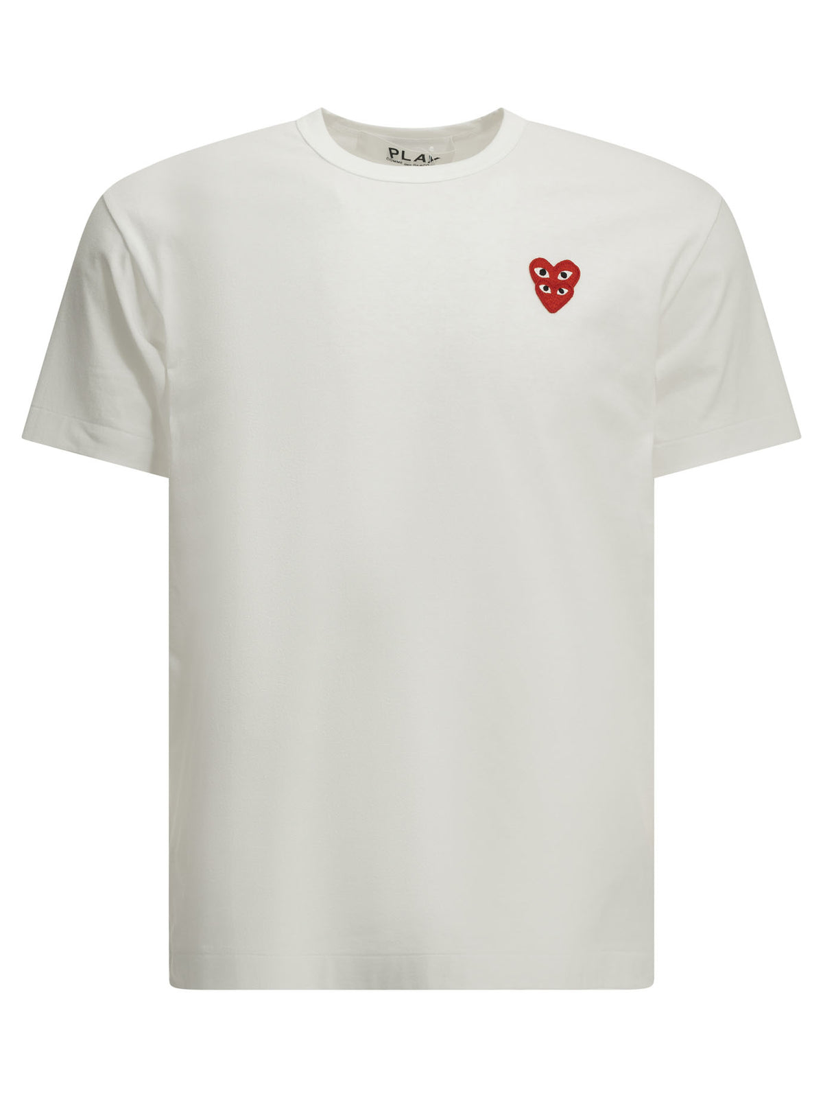 Comme des Garçons PLAY "Double Heart" Crew-Neck T-Shirt - White