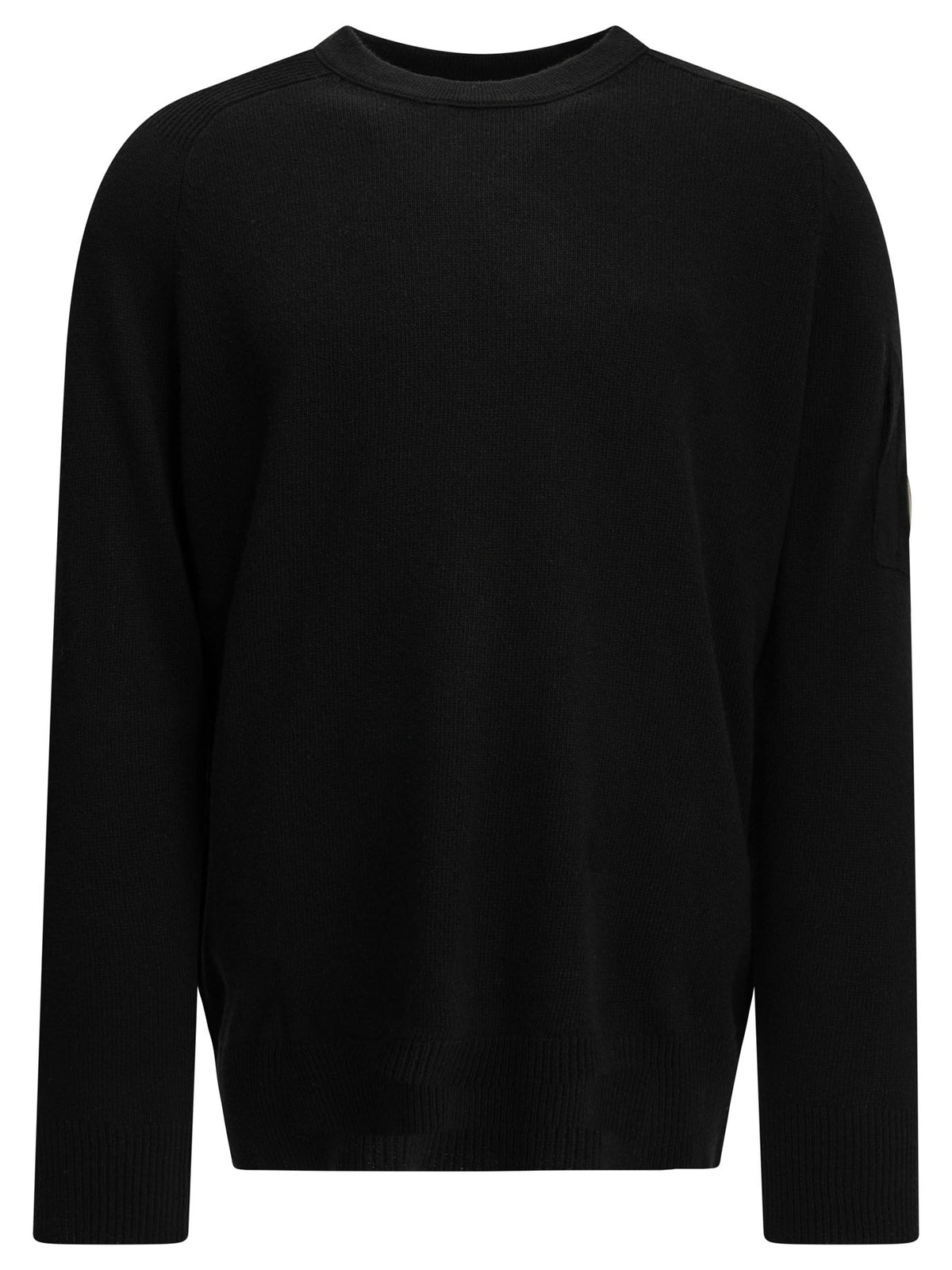 C.P. Company "Lens" Crew-Neck Sweater - Black