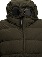 C.P. Company "Chrome-R Goggle" Short Down Jacket - Green