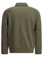C.P. Company Zip-up Sweatshirt with Logo - Green
