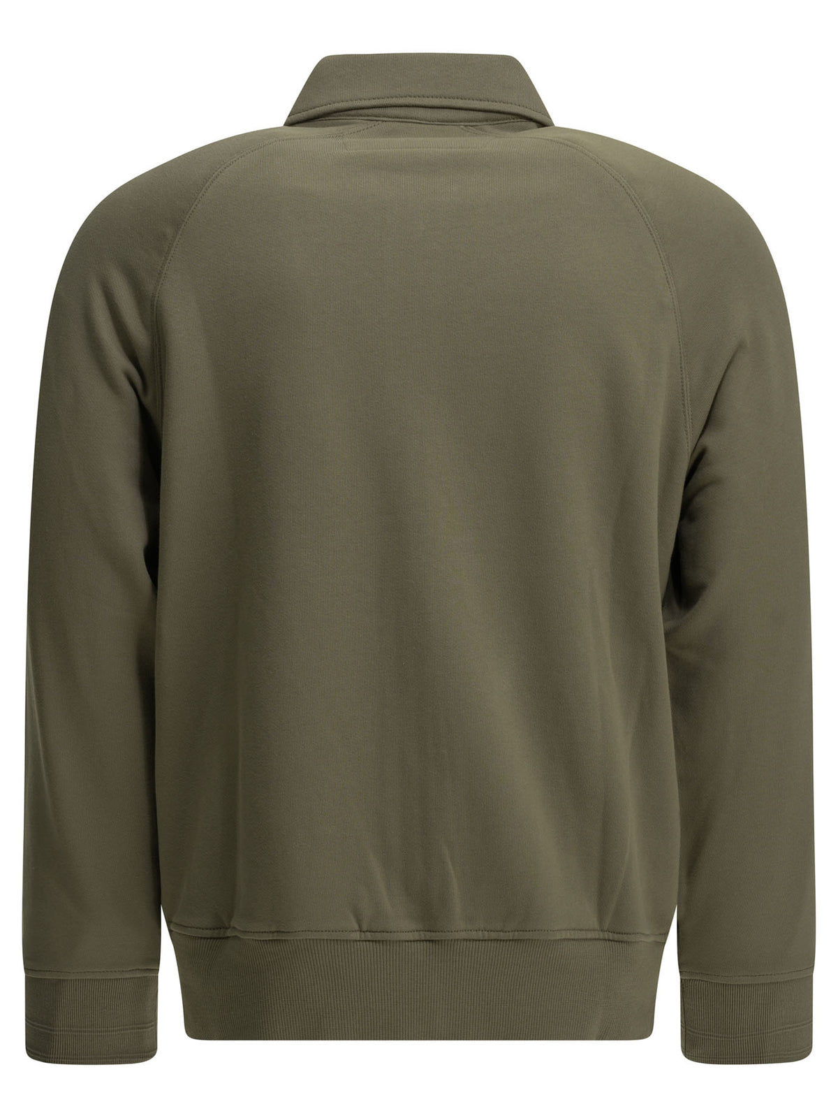 C.P. Company Zip-up Sweatshirt with Logo - Green