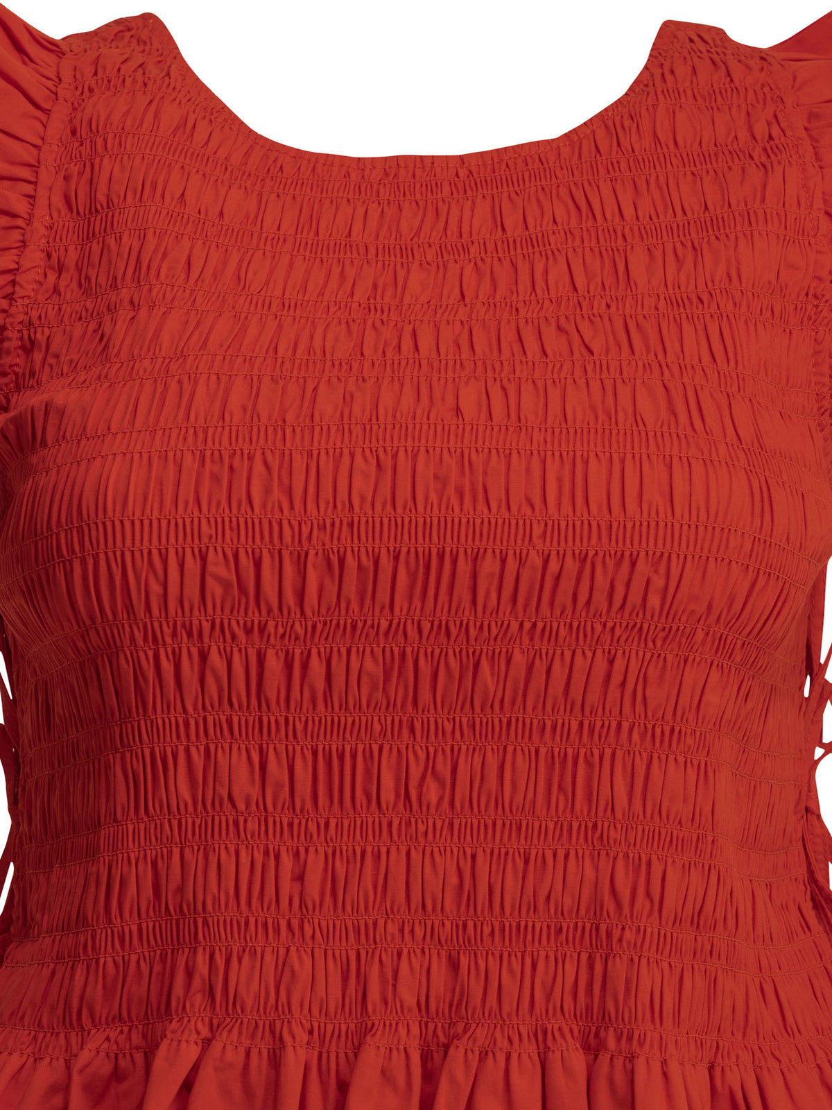 Ganni Casual pleated top - Red