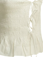 Ganni Casual pleated top - White