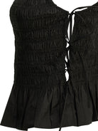 Ganni Casual pleated top - Black