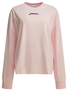 Ganni "Future" Crew-Neck T-Shirt - Pink