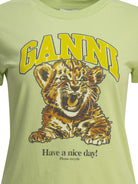Ganni "Baby Tiger" crewneck T-shirt - Green