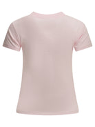 Ganni "Forest Teddy" Crew-Neck T-Shirt - Pink
